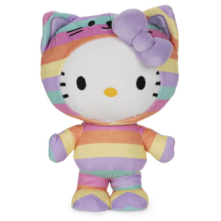 Plush Hello Kitty in Rainbow Outfit