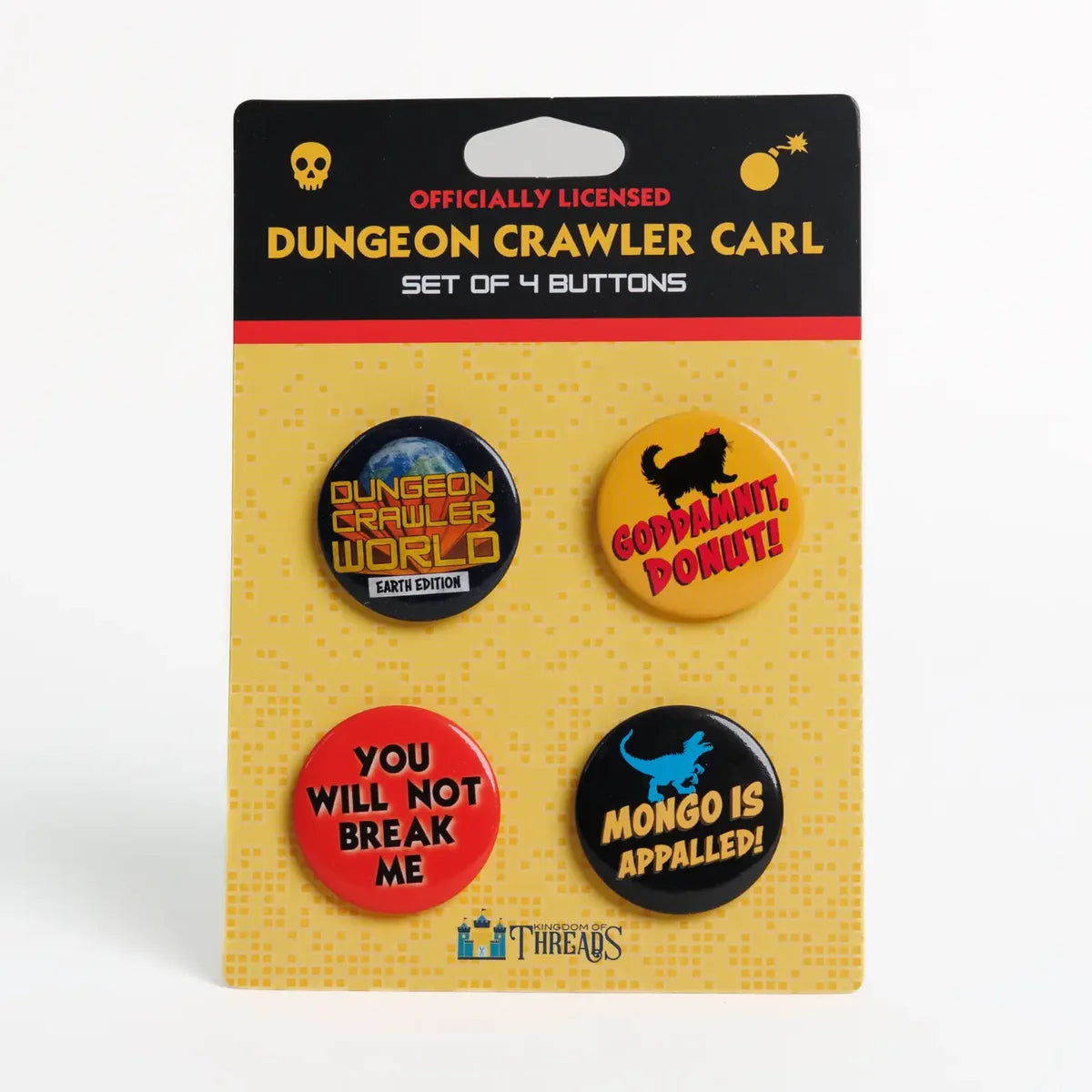 Dungeon Crawler Carl Button Pin Set | Dungeon Crawler Carl