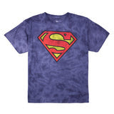 Superman Logo Navy Crystal Wash T-shirt Medium