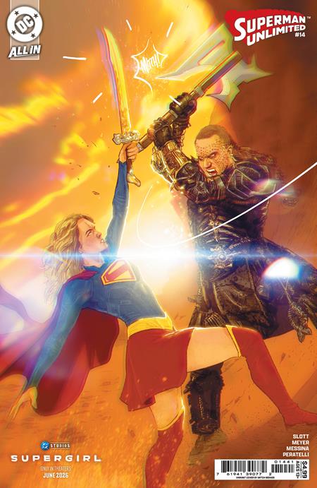 SUPERMAN UNLIMITED #14 CVR D MITCH GERADS SUPERGIRL MOVIE CARD STOCK VAR (THE REIGN OF THE SUPERBOYS)