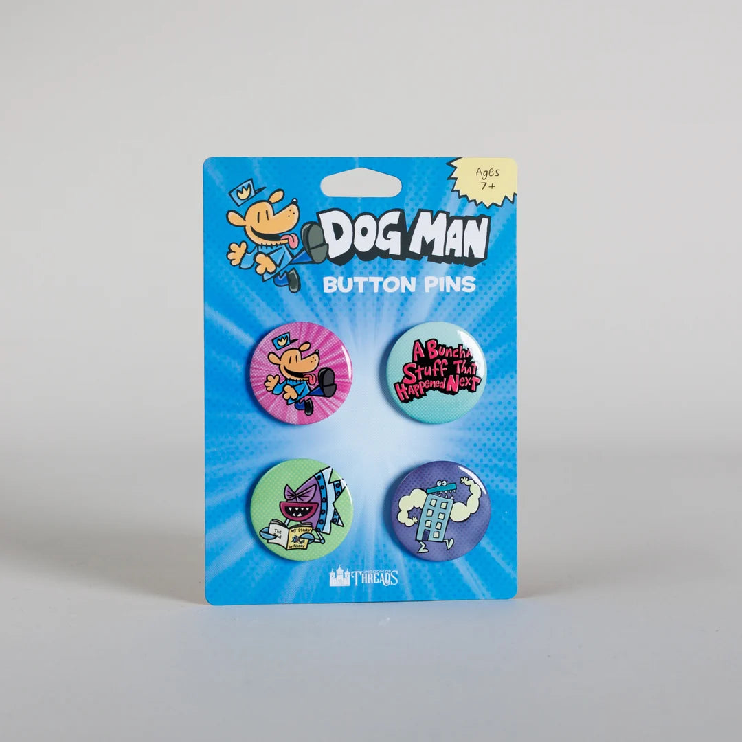 Dog Man Button Pin Set | Dog Man