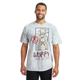 One Piece Luffy Gray Cloud Wash T-Shirt Small